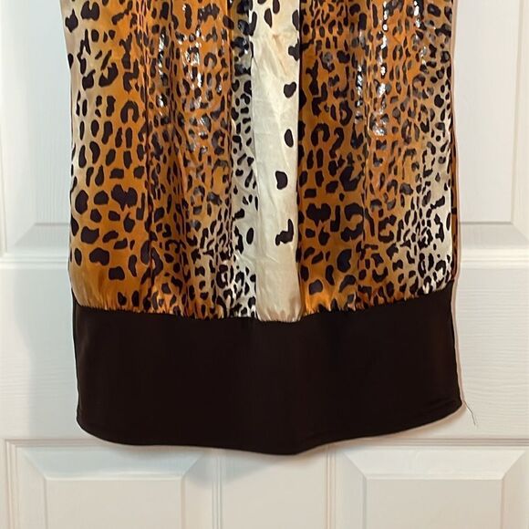 Y2K Leopard Print Top, sleeveless, sparkly, Small - Picture 3 of 5
